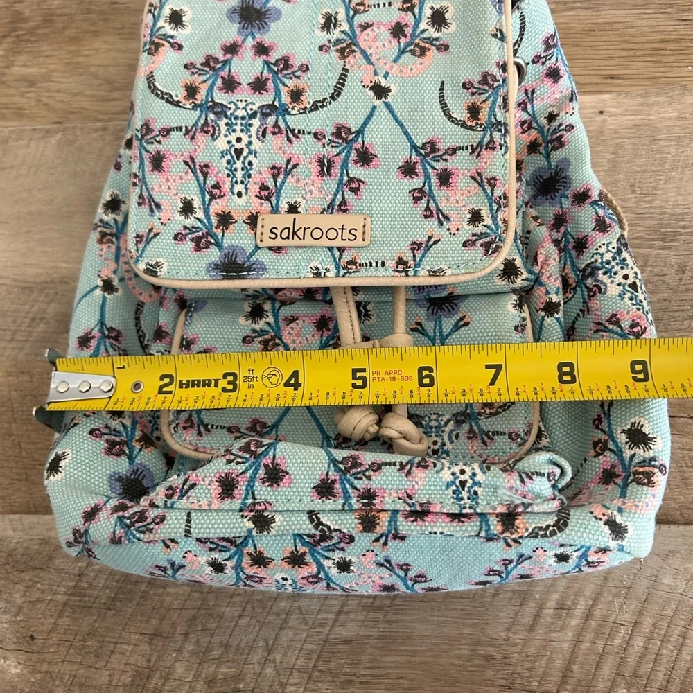 Sakroots Floral Print Light Blue Backpack